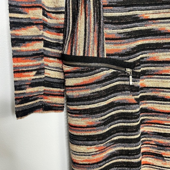 Aldomartins Long Sleeve Wool Blend Sweater Dress Women Size 8 Lightweight Stripe - Picture 4 of 11